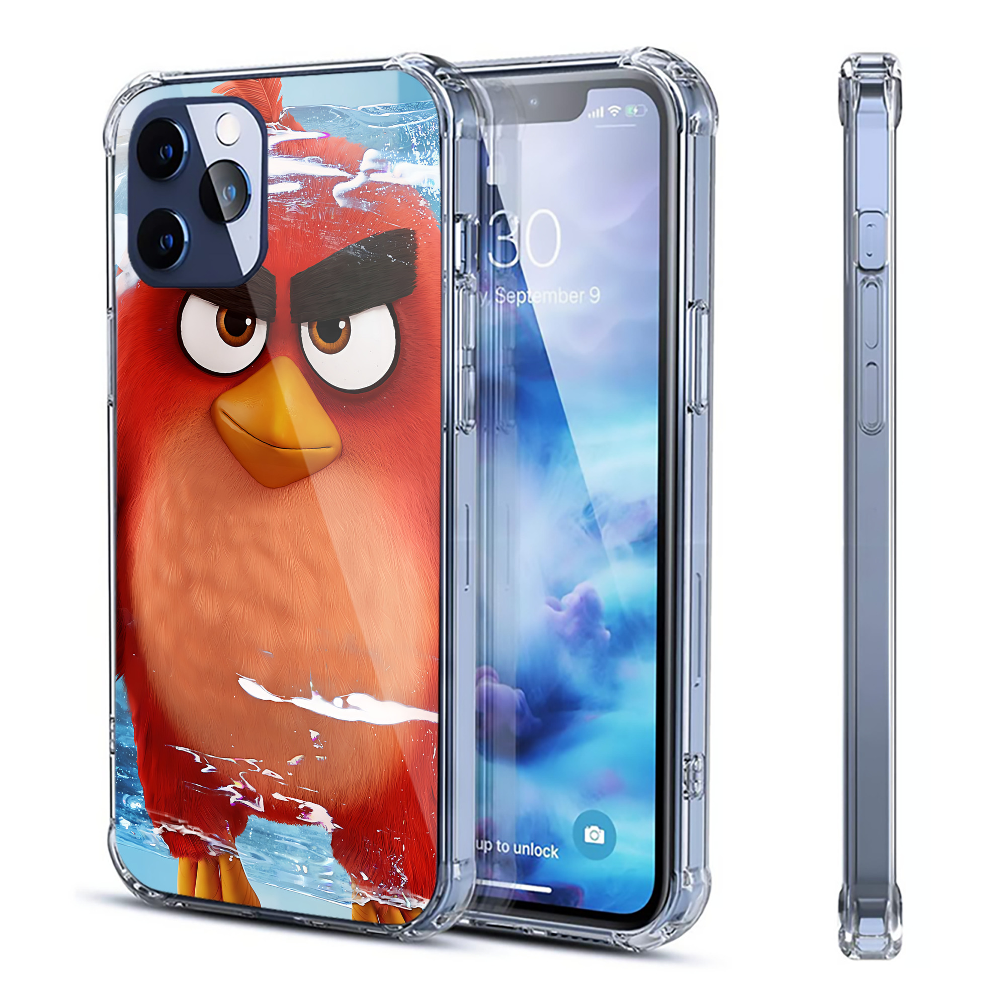 （画像用） Angry Birds アングリーバード 【iPhone 12シリーズ対応】透明スマホケース（クリアソフトケース）